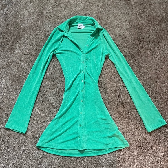 Princess Polly Eleanor Mini Dress in Green Size 4 NWOT - Picture 3 of 6